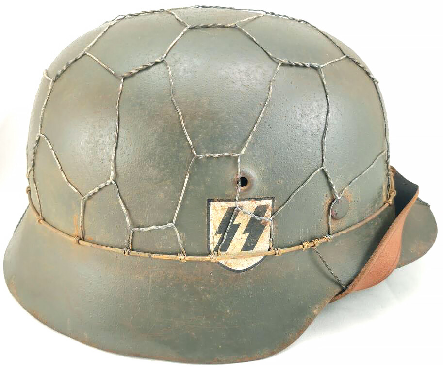Restored German helmet M40, Waffen SS