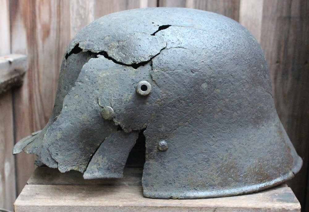 German helmet M17 / from Königsberg