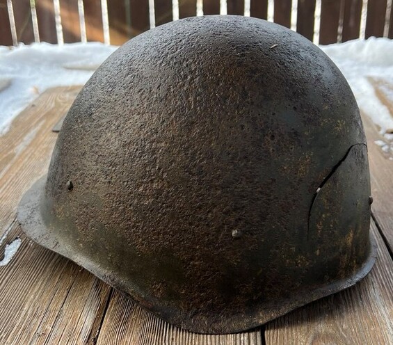 Soviet helmet SSh40 / from Stalingrad
