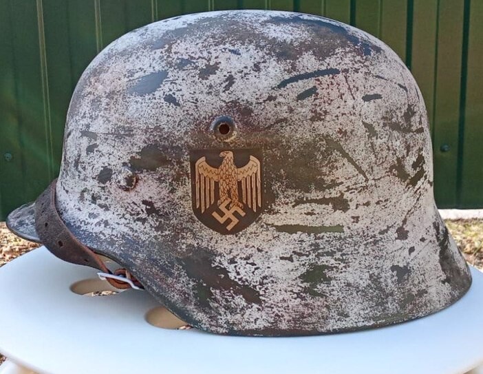 Restored German helmet M35, Wehrmacht