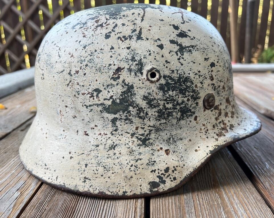 Winter camo helmet M40 / from Leningrad