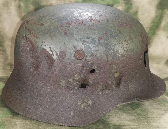 German helmet M35 / from Stalingrad