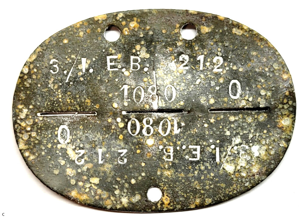 German dogtag 3/I.E.B. 212 / from Stalingrad