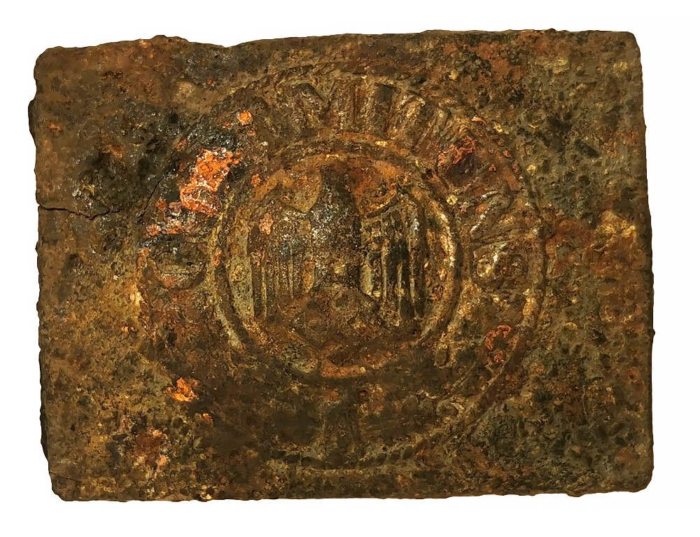 Wehrmacht belt buckle "Gott mit Uns" / from Stalingrad