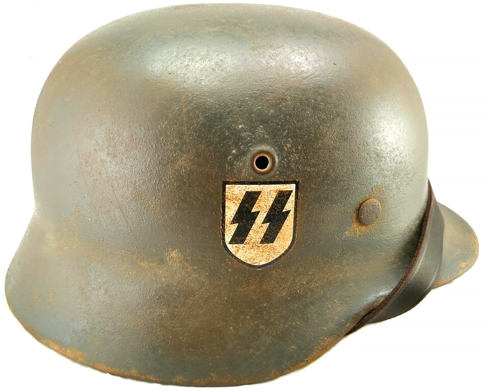 Restored German helmet M35, Waffen SS