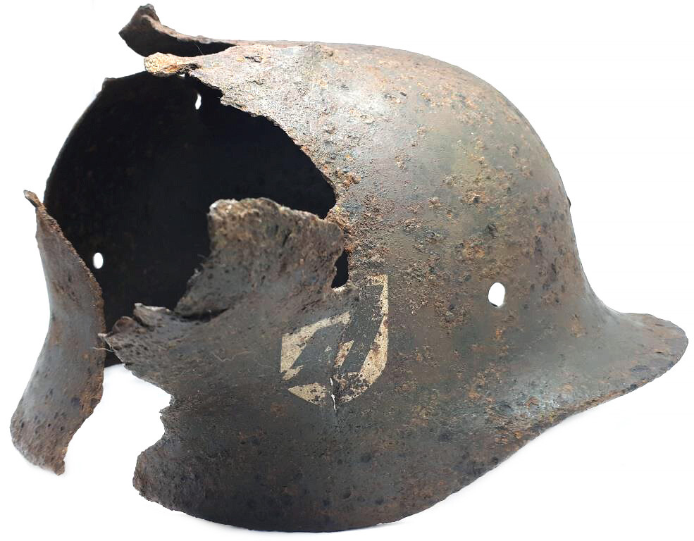Waffen SS helmet M40 / from Ukraine
