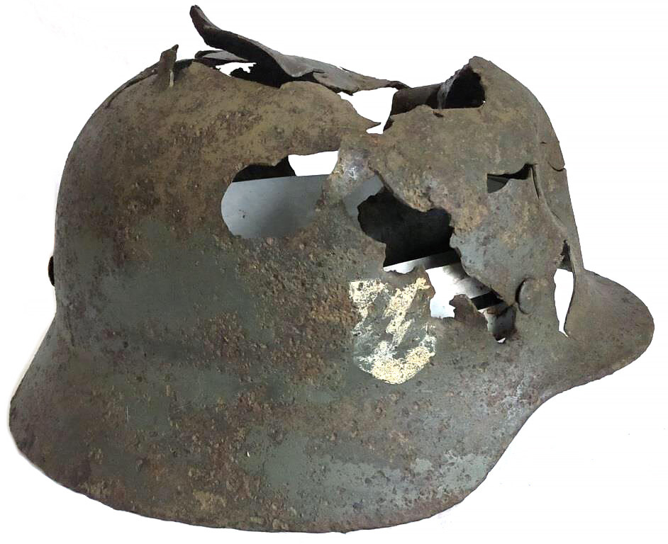 Waffen-SS helmet / from Demyansk pocket
