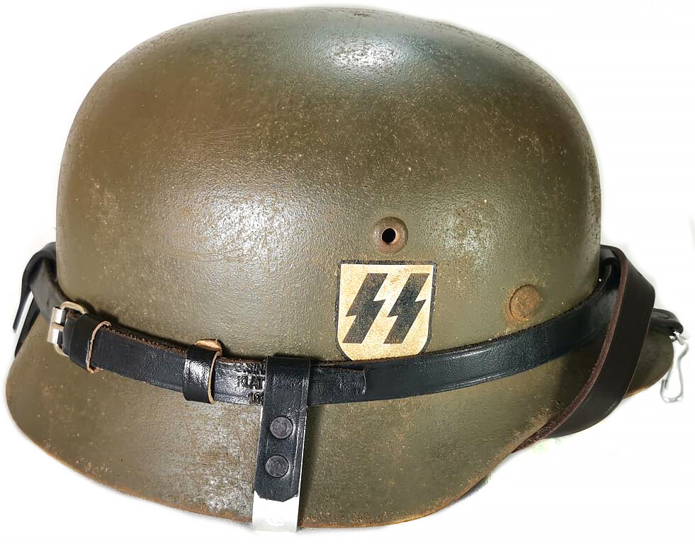 Restored German helmet M35 DD, Waffen SS