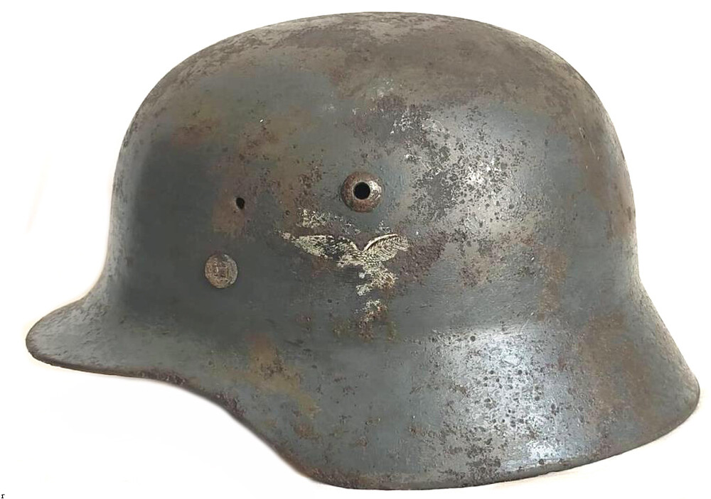 Luftwaffe helmet M35 DD / from Stalingrad