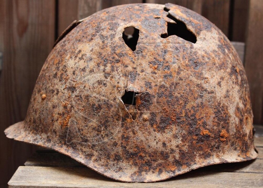 Soviet helmet SSh-40 from Stalingrad