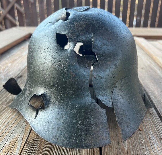 Soviet helmet SSh36 / from Karelia