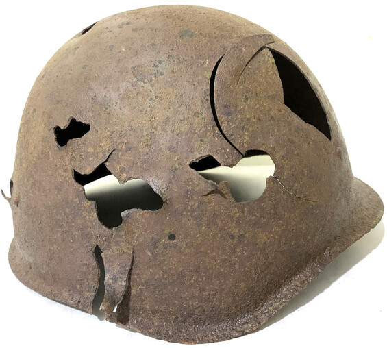 Soviet helmet SSh40 / from Stalingrad