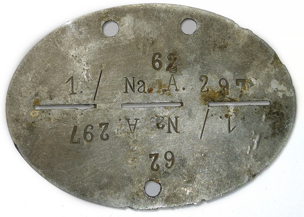 German dogtag 1./Na.A.297 / from Stalingrad