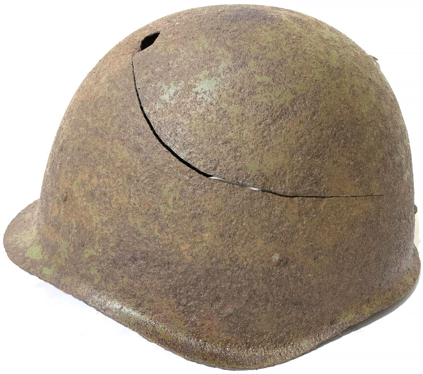Soviet helmet SSh40 / from Stalingrad