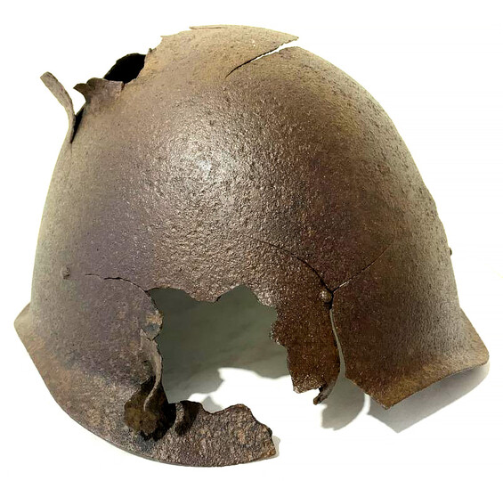 Soviet helmet SSh40 / from Stalingrad