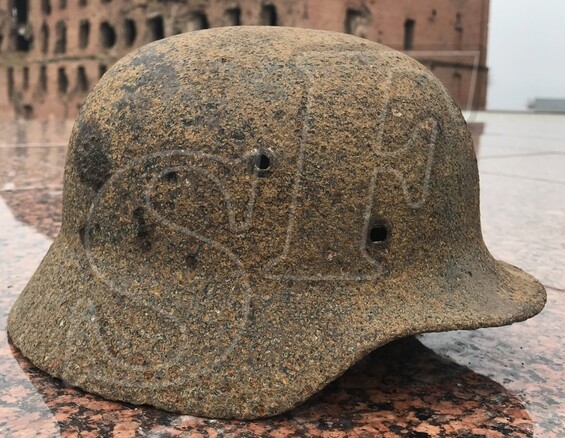 German helmet M40 / from Stalingrad