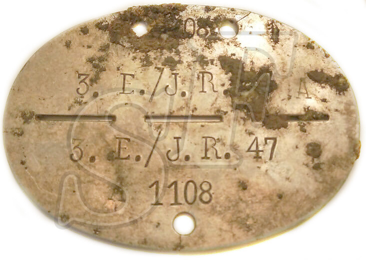Dogtag 3.E.J.R.47 / from Stalingrad