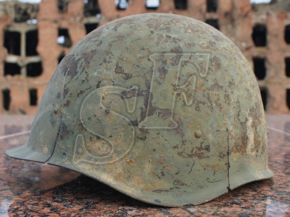 Soviet helmet SSh-40 / Don river, Stalingrad region