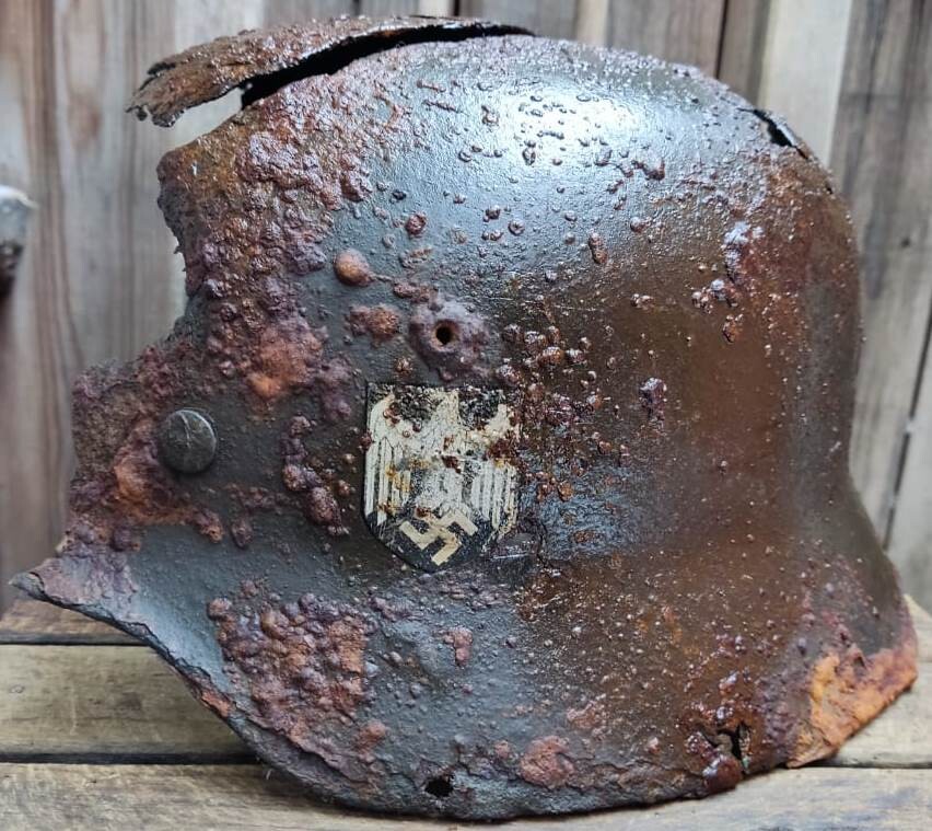 Wehrmacht helmet M35 DD / from Novgorod