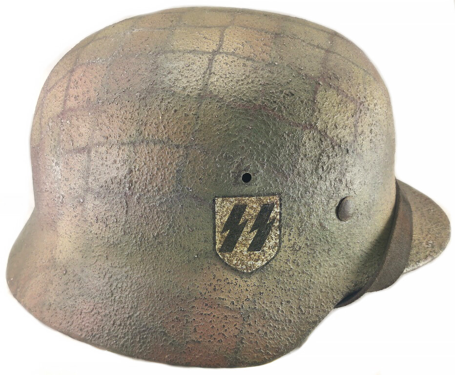Restored German helmet M40, Waffen SS
