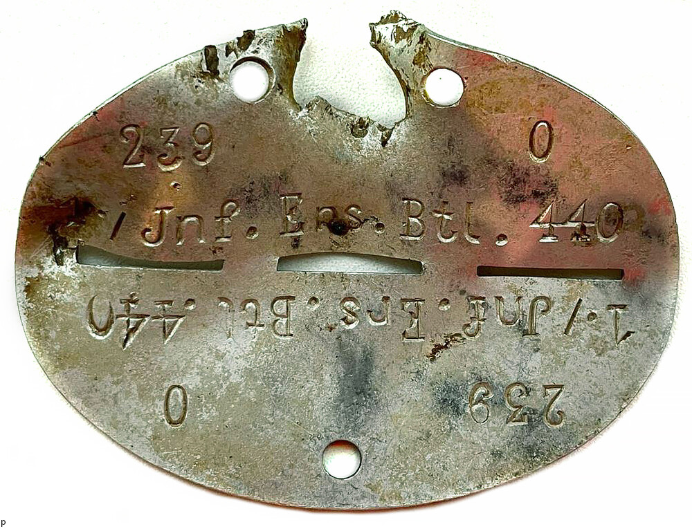 German Dogtag 1.Jnf.Ers.Btl.440 / from Rzhev