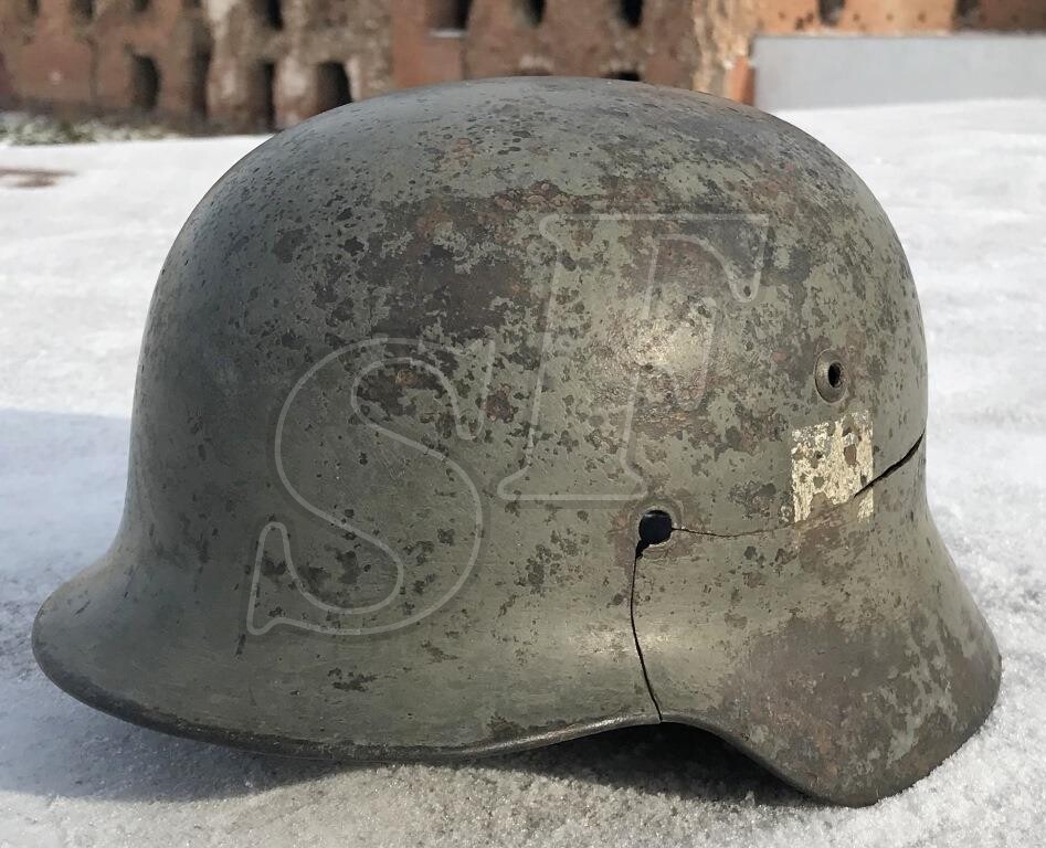 German helmet M35 “Double decal” / from Stalingrad