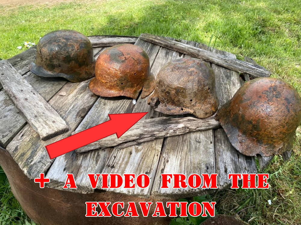 German helmet M40 / from Smolensk
