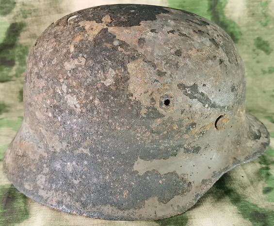 German helmet M40 / from Staraya Russa