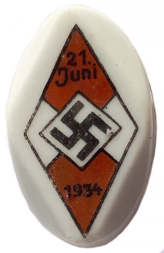 21 Juni 1934 Hitler Youth badge / from Koenigsberg
