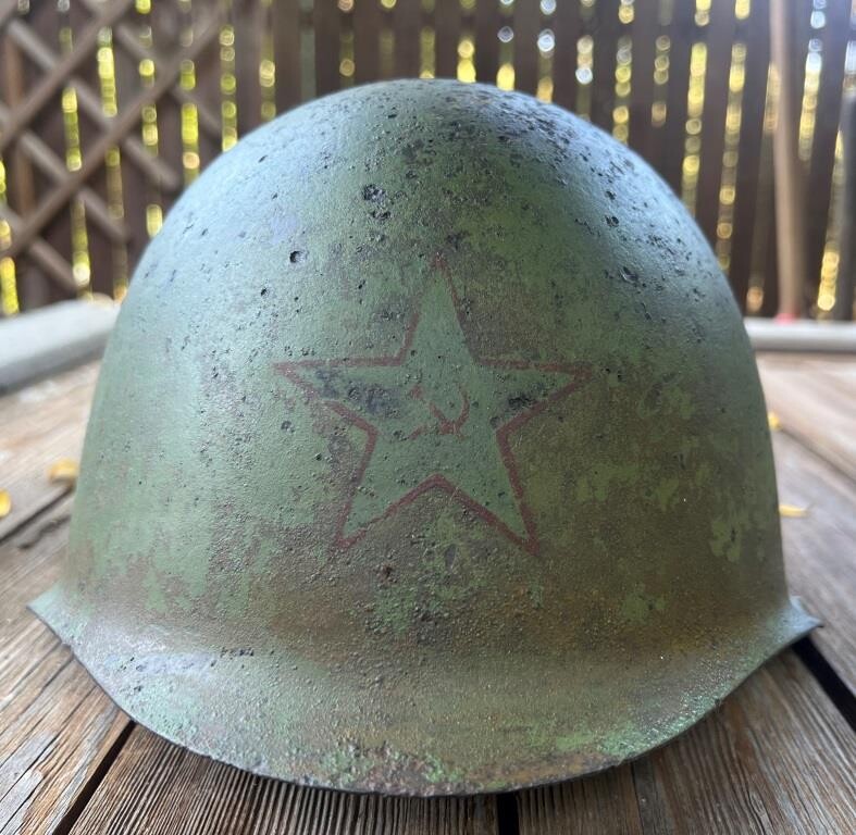 Soviet helmet SSh39 / from Stalingrad