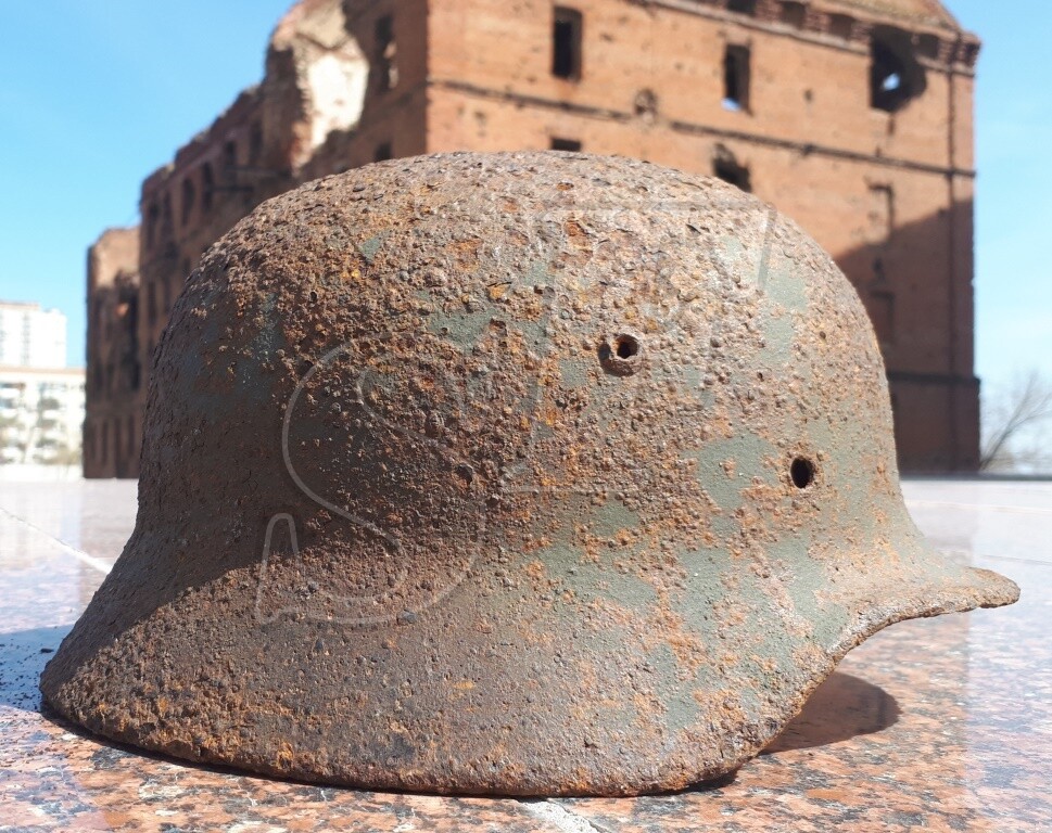German helmet M35 from village Orlovka (Stalingrad region)