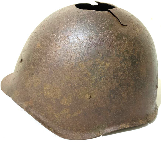 Soviet helmet SSh40 / from Stalingrad