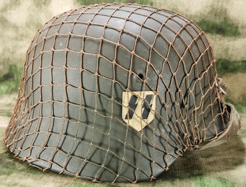 Restored German helmet M40, Waffen SS