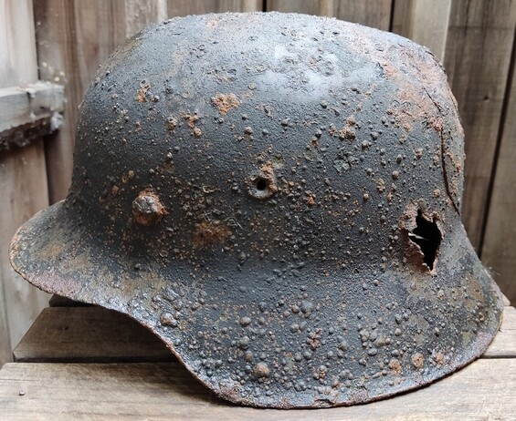 German helmet M42 / from Pskov