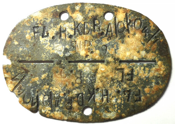 German dogtag FL.H.KDR.A / from Königsberg