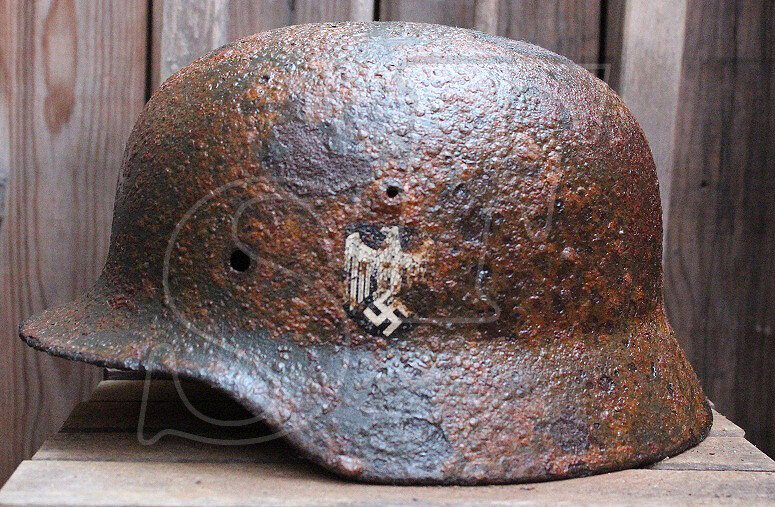 German helmet M40, Wehrmacht / from Stalingrad
