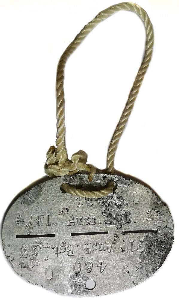 German dogtag G.Fl.Ausb.Rgt.23 / from Leningrad