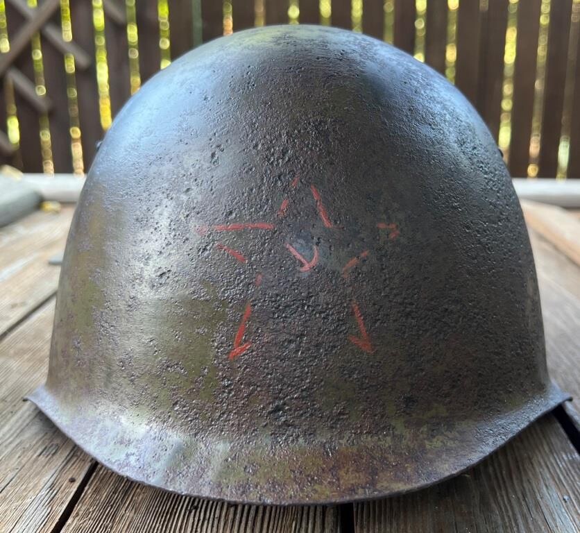 Soviet helmet SSh39 / from Stalingrad