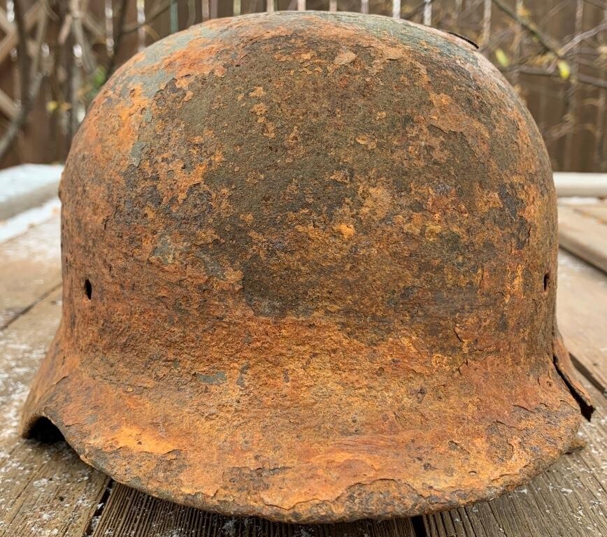 German helmet M40 / from Smolensk