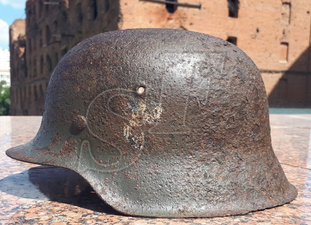 German helmet М42 from Leningrad region
