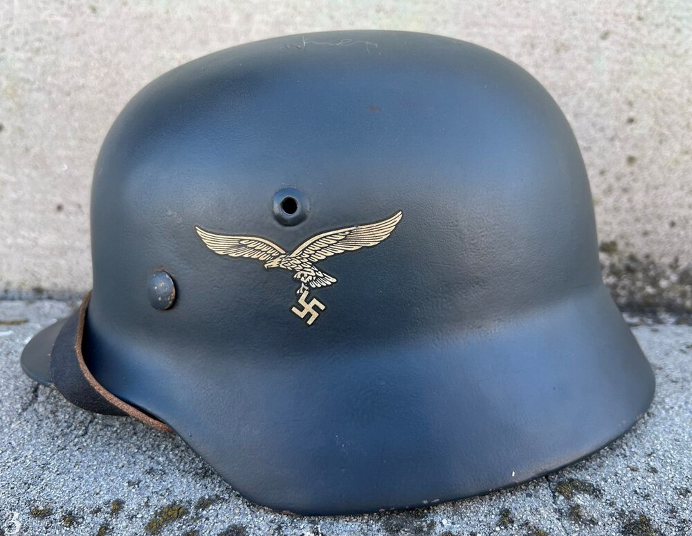 Restored German helmet M35 DD, Luftwaffe