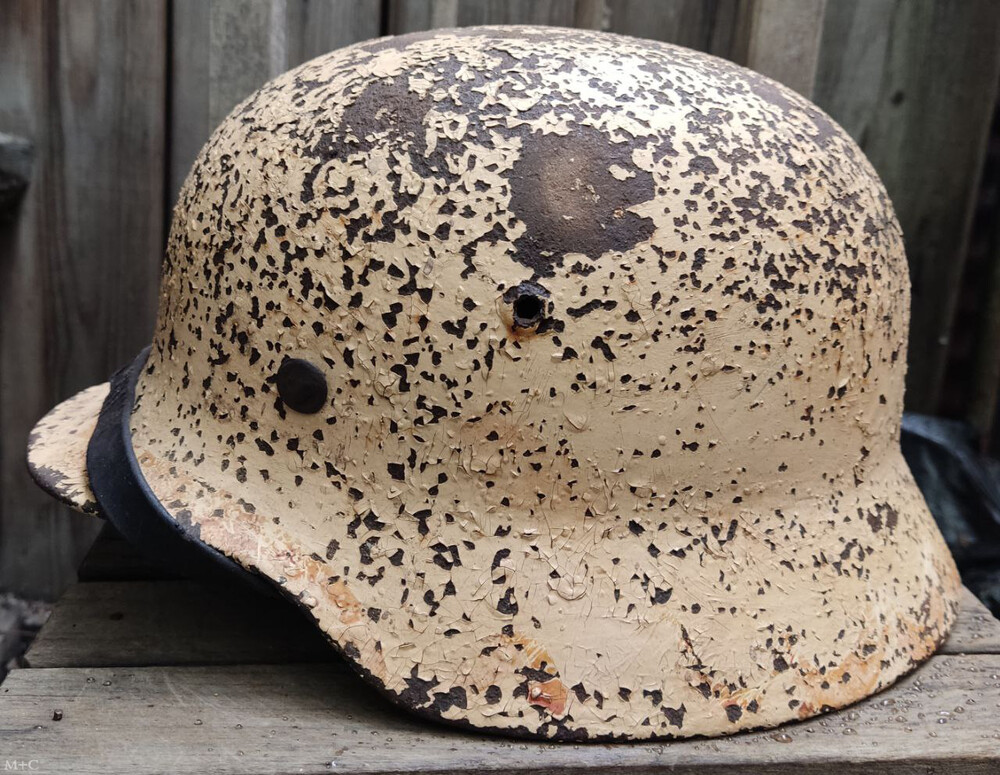Winter camo helmet M35 / from Konigsberg