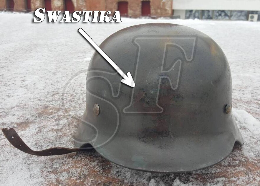German steel helmet M35 from village Vertyachiy