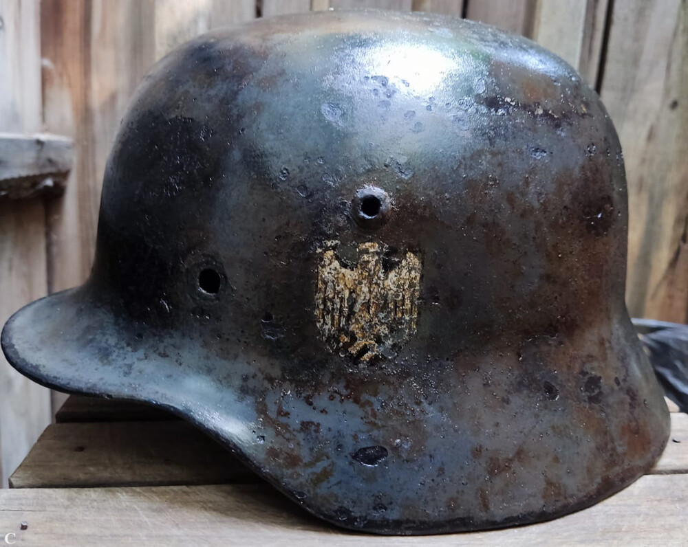 Wehrmacht helmet M35 DD / from Novgorod