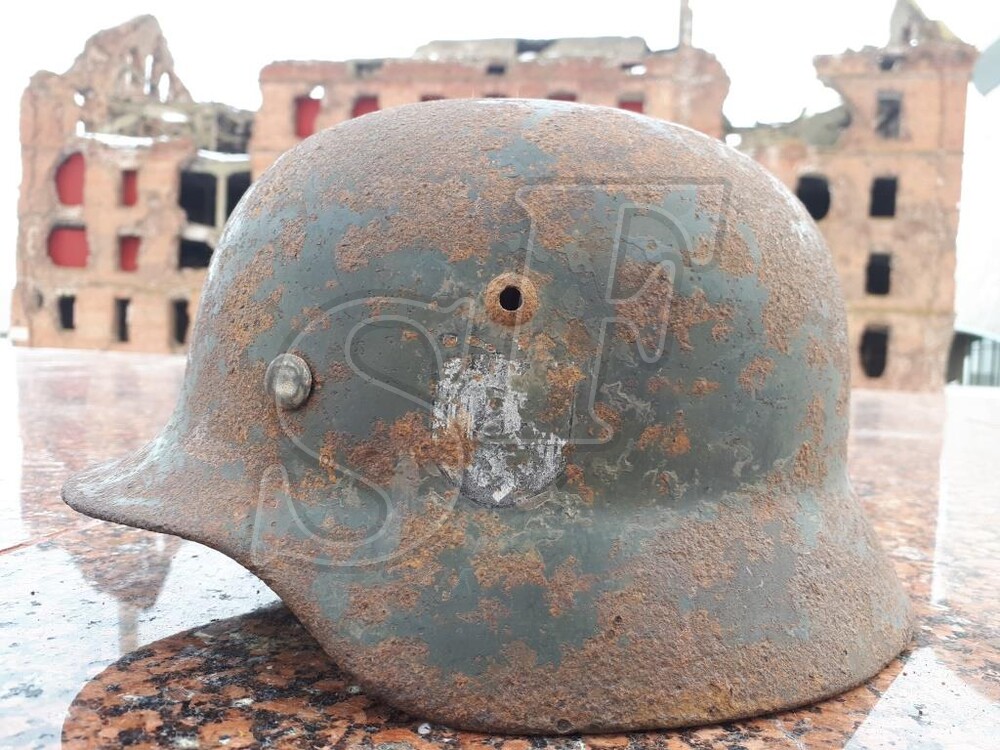 German helmet M40 from village of Peskovatka