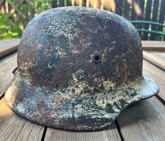 Winter camo Hungarian helmet M37 / from Ostrogozhsk