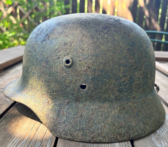 Winter camo Hungarian helmet M37 / from Ostrogozhsk